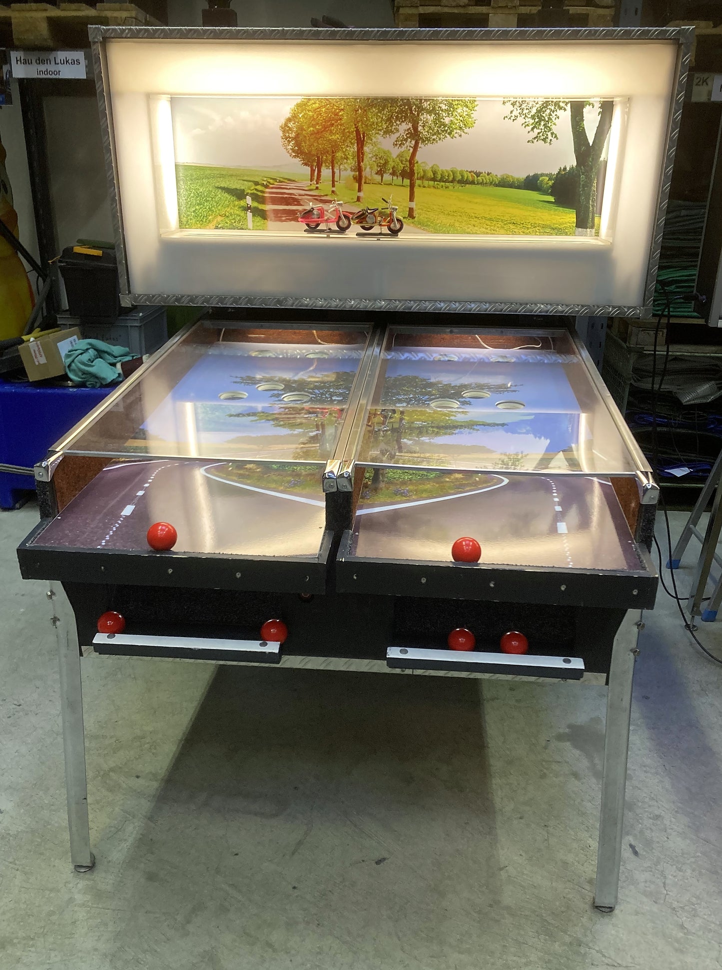 Vespa Motorrad Töff Rennen Kugelspiel