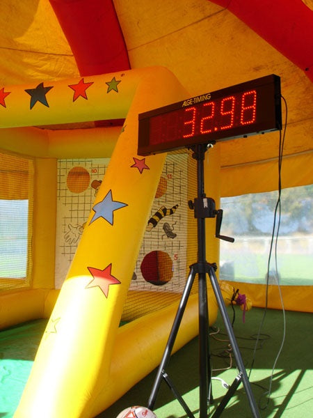 Fussball Torwand gelb m. prof. Speedmess.