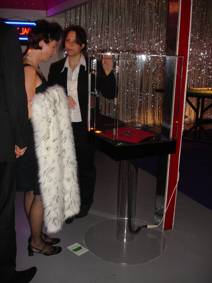 Tresor aus Plexiglas (schwarz)