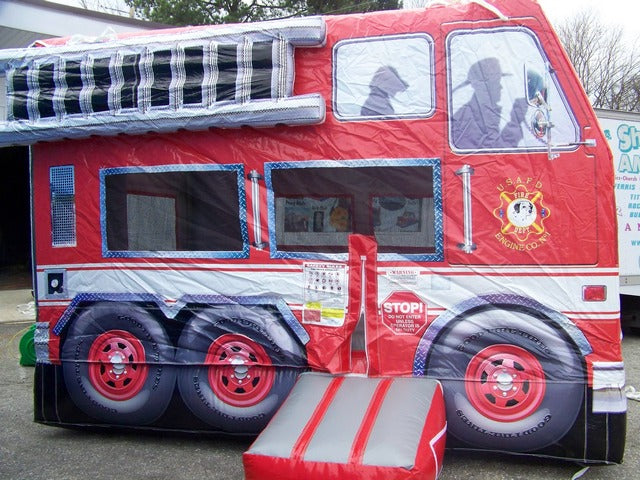 Hüpfburg Feuerwehr Auto