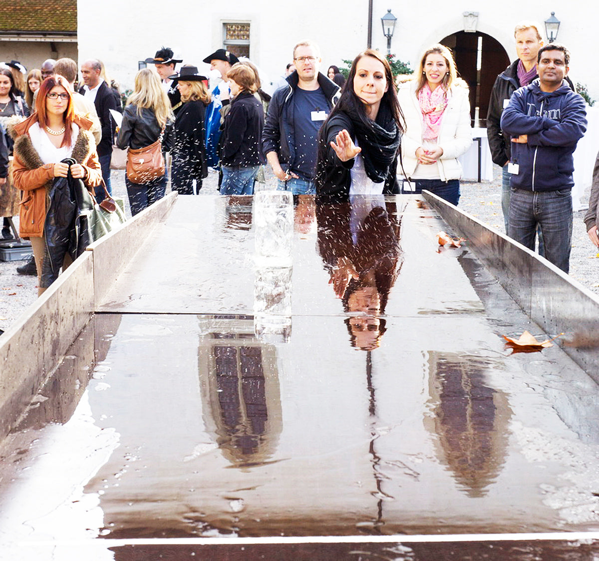 Masskrug-/Bierhumpen-Curling white