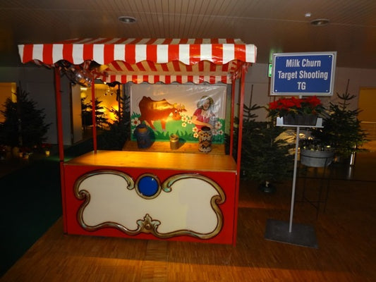 Milchkannen Zielschiessen Stand  Sackwerfen