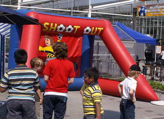 Fussball Torwand shoot out rot
