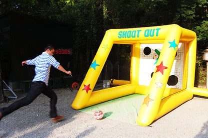 Fussball Torwand gelb m. prof. Speedmess.